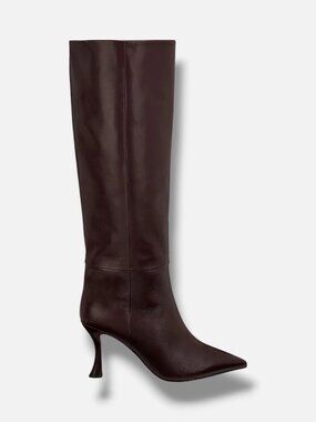 Alexandre Birman Women's Purple Chloe 60MM Leather Knee Boot Shoes Size 38.5